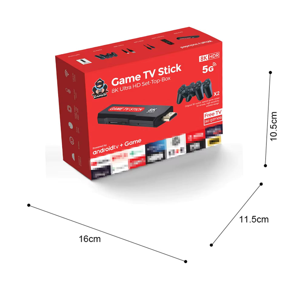 🔥 GameTVStick PRO 8K – Tu consola retro y centro multimedia en un dispositivo!