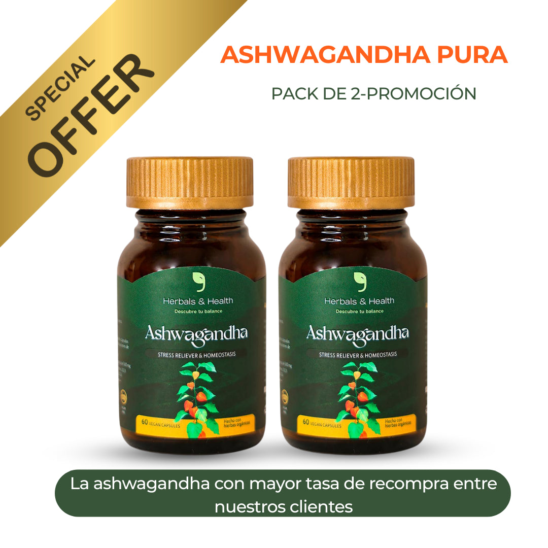 🌱 recupera tu equilibrio con el poderoso ¡ASHWAGANDHA! (PROMO 2X1 )