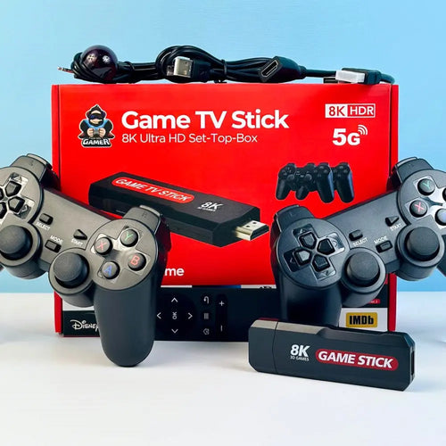 🔥 GameTVStick PRO 8K – Tu consola retro y centro multimedia en un dispositivo!