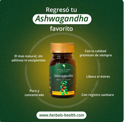 🌱 recupera tu equilibrio con el poderoso ¡ASHWAGANDHA! (PROMO 2X1 )