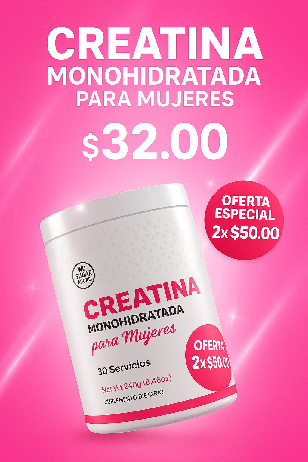 Creatina para mujeres...¡ordena hoy y transforma tu cuerpo!