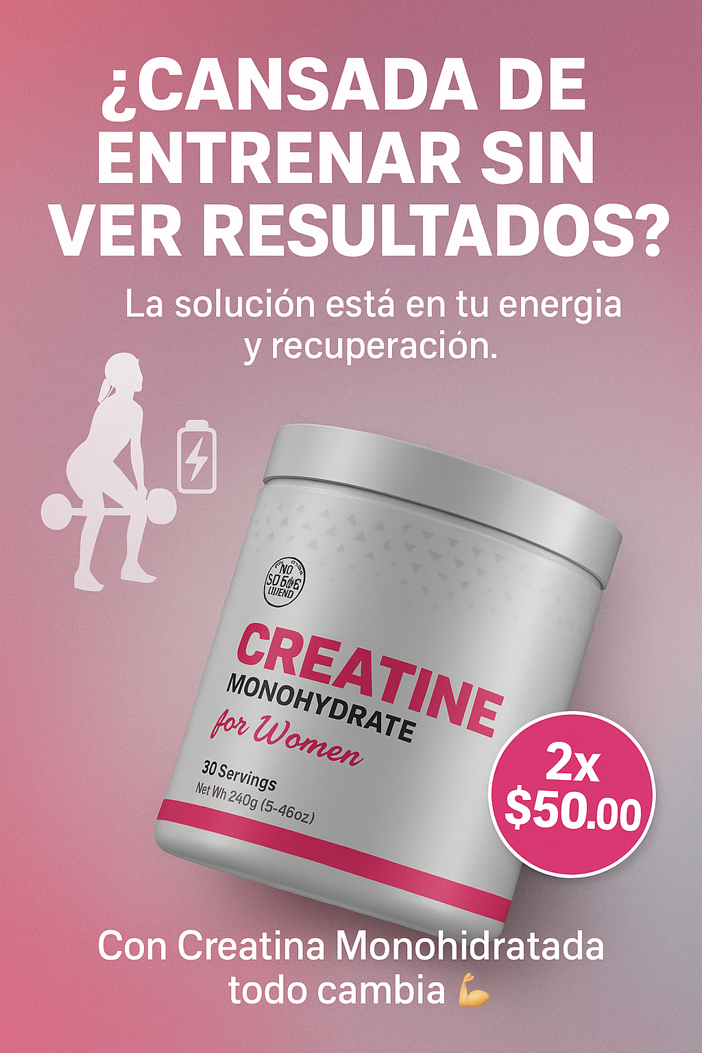 Creatina para mujeres...¡ordena hoy y transforma tu cuerpo!