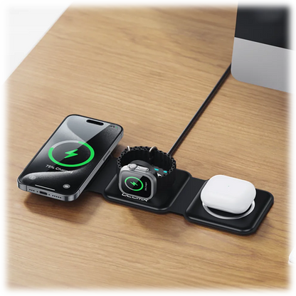 ✨ MagCharge 3 en 1 – Carga sin límites, vive sin cables.